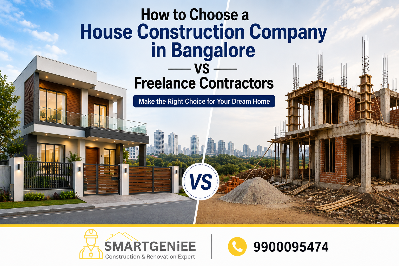 House Construction Company in Bangalore vs Freelance Contractors